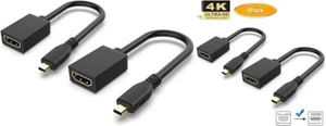 Cable adaptador de micro HDMI a HDMI cable de micro HDMI a HDMI (macho a hembra) - Imagen 1 de 5