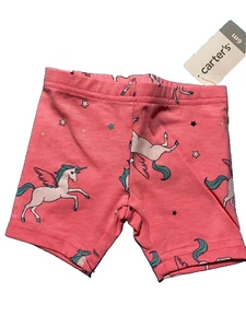 Carte's Baby Girl Pink Unicorn Summer Shorts 3 Months New - Picture 1 of 2