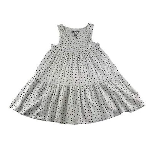 Vestido F&F 6-7 años blanco lunares capas algodón - Imagen 1 de 8