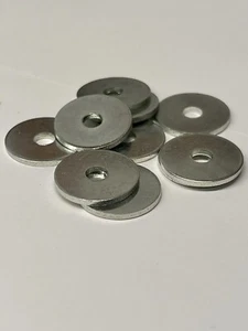 (100) #10 x 3/4 Kotflügelscheibe Stahl verzinkt breit Übergröße passt 4 mm 3/16 x 3/4 - Bild 1 von 5