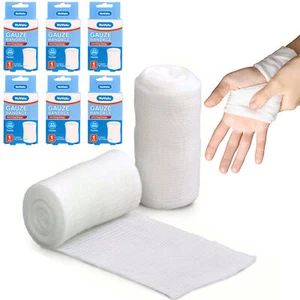 Set of 6 Rolls Soft Cloth Gauze Bandage: SelfAdhesive Flexible Surgical Tape - Picture 1 of 1