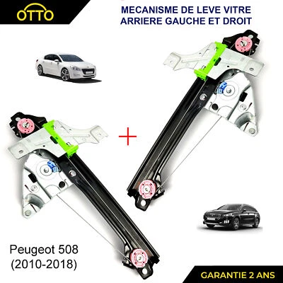 Rear Left and Right Window Regulator Mechanism for Peugeot 508 - 9806087080 - Image 1 of 4