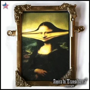 monnalisa portrait mona lisa smile comic art humor modern decor poster frame art - Picture 1 of 24
