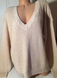 Victoria's Secret Pullover PINK beige Farbe Large Oversized neu mit Etikett - Bild 1 von 5