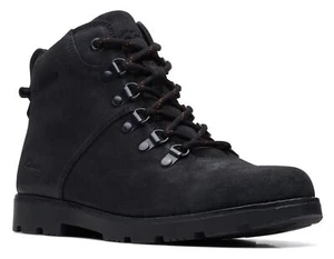 Clarks HEATH HIKE BLACK Nubuck Boys Boots UK13 - 2 1/2G - Picture 1 of 6