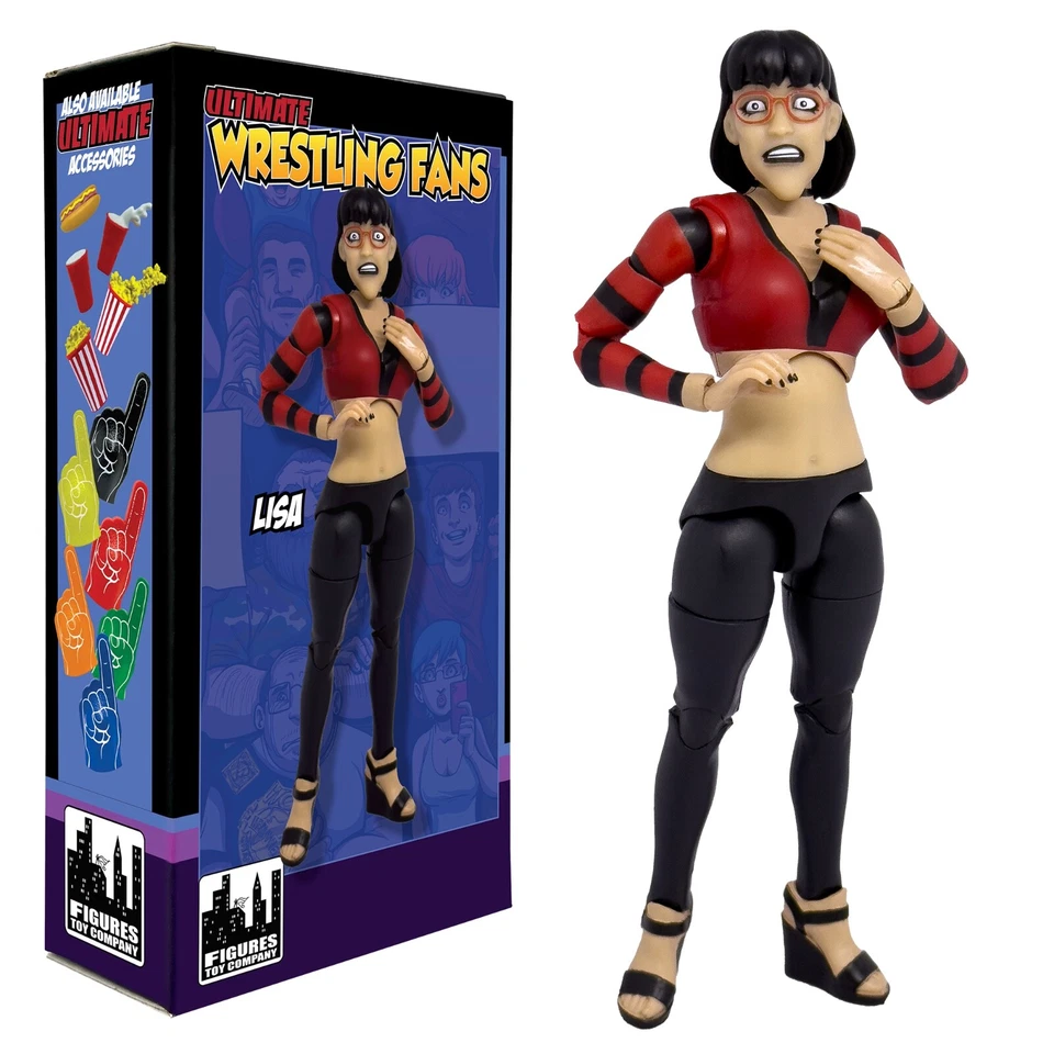 Ultimate Wrestling Crowd Fan Figures para WWE y AEW Wrestling Figures: Lisa Foto 1 de 4