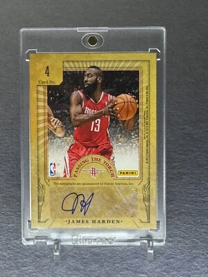 JAMES HARDEN JOHN STARKS 2012-13 PANINI ELITE PASSING THE TORCH DUAL AUTO /49 - Image 1 of 2