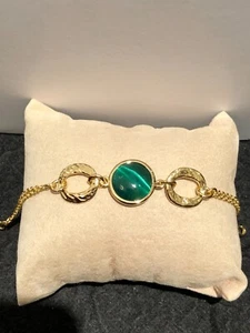 Boccadamo Bracciale in bronzo dorato con pietra verde-Gioielleria Ottaviani Roma - Imagen 1 de 4