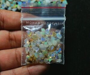 100 Pcs Lot AAA Natural Multi Flash Ethiopian Opal Rough Welo Fire Opal Gemstone
