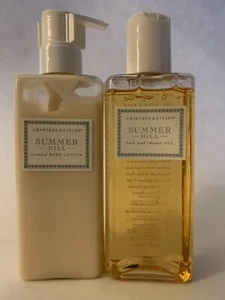 Lote 2 lociones corporales de gel de baño y ducha Crabtree & Evelyn Summer Hill 6,8 OZ - Imagen 1 de 9