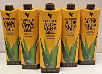 5X PIEZAS FOREVER LIVING ALOE VERA GEL STABILIZED (PACK OF 5)   FREE SHIP! - Image 1 of 4