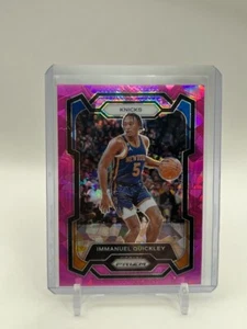 2023-24 Panini Prizm #33 Immanuel Quickley Pink Cracked Ice New York Knicks - Imagen 1 de 2