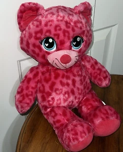 2016 Build A Bear Leopard Print Plush Sweet Scent Hot Pink 16" - Picture 1 of 4