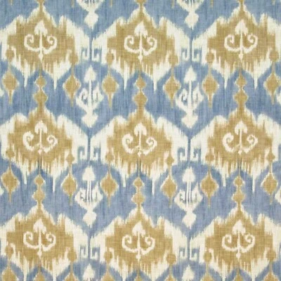 Richloom Tribal Ikat HORIZON Blue Drapery Upholstery Pillow Sewing Fabric BTY - Image 1 of 4
