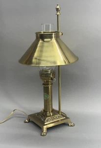Orient Express Paris-Istanbul Messing Tischlampe komplett Teleskopschirm 20" - Bild 1 von 24