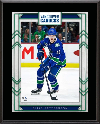 Elias Pettersson Vancouver Canucks 10.5" x 13" Player Plaque Cover