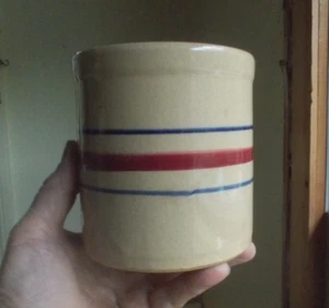 1920s ROBINSON RANSBOTTOM POTTERY CO ROSEVILLE,OHIO STONEWARE CROCK JAR - Picture 1 of 6