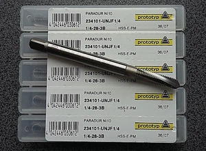 Taladro roscado PROTOTIPO PARADUR NI10 234101-UNJF1/4-28-3B HSS-E-PM 10°-112 taladro - Imagen 1 de 2
