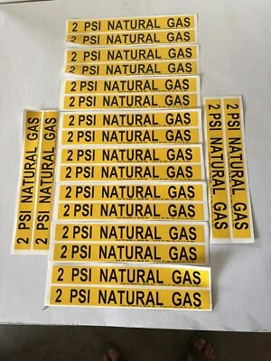 Kolbi Pipe Marker Self Adhesive Pipe Markers 3/4” Letters “2 PSI NATURAL GAS” - Image 1 of 2
