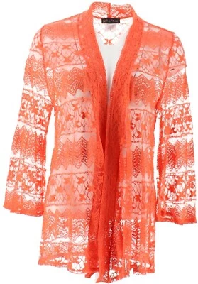 Chaqueta de encaje Slinky® Brand Bell-Slv ángulo delantero melón S nueva sin etiquetas (27) Foto 1 de 4