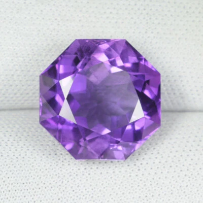 7,57 ct TOP BRILLANTE PÚRPURA VIOLETA NATURAL AMATISTA 12 MM Elegante Redondo Ver Vdo FR Foto 1 de 2