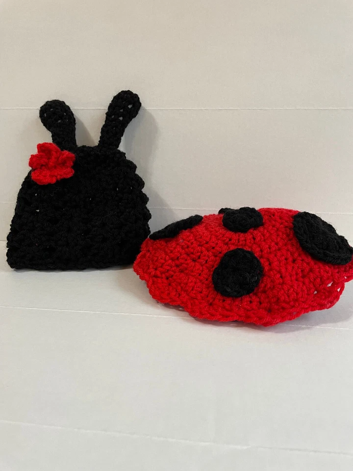 Disfraz de sesión de fotos infantil Ladybug regalo hecho a mano ganchillo Foto 1 de 1