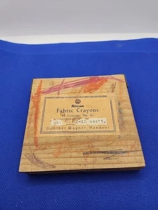 Lápices de colores antiguos de tela Pelikan Günther Wagner Hanover y estuche de madera No.41 - Imagen 1 de 24
