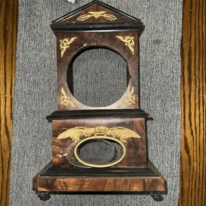 antique mantle clock case wood - Picture 1 of 15