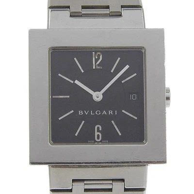 Relojes BVLGARI Quadlard SQ29SSD esfera negra acero inoxidable cuarzo analógico d... Foto 1 de 4