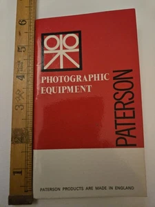 Vintage 1960s Paterson Photographic Equipment Book Darkroom Camera Accessories - Picture 1 of 12