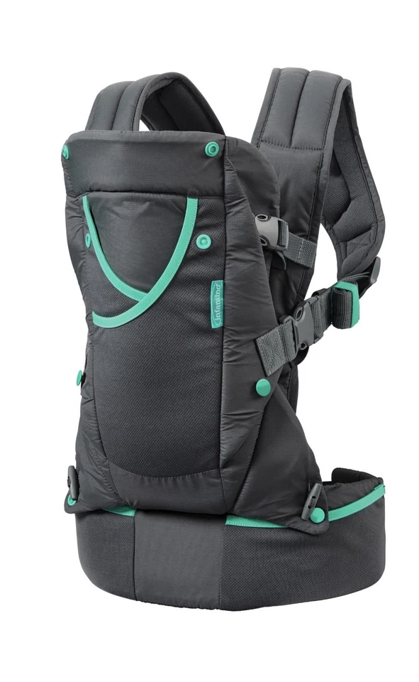 Infantino Carry On Active Multi-Pocket Baby Carrier, 4-Positions, 8-40lbs, Gray - Image 1 of 4