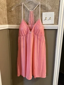 Victoria's Secret Nachthemd pink verstellbare Träger Racerback Damengröße Large " - Bild 1 von 4