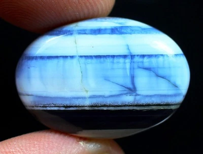 21 Ct 6X18X26 mm Diseñador Natural Azul Owyhee Ópalo Ovalado Cabujón Piedra... - Imagen 1 de 4