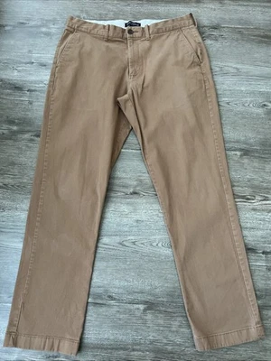 J Crew Straight Fit Flex Chino Pants Brown Mens Actual 34x30 - Image 1 of 4