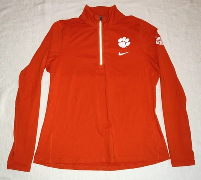 BONITO Top Atlético Nike Element Clemson Tigers 1/4 Cremallera Para Mujer XL Equipo Emitido Foto 1 de 4