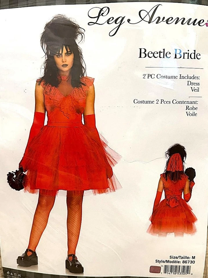 sexy LEG AVENUE undead CORPSE beetle BRIDE lydia DEETZ beetlejuice PARTY costume - Image 1 of 1