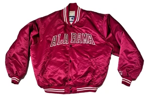 RARE VINTAGE 1990'S ERA UNIVERSITY ALABAM CRIMSON TIDE STARTER JACKET XL College - Picture 1 of 9