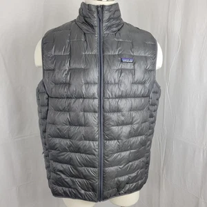 Patagonia Micro Puff Light Puffer Vest Men XL Classic Quilted Black Full Zip - Picture 1 of 10