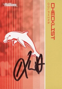 Signed 2025 Dolphins NRL TLA Traders Card - Kristian Woolf - Picture 1 of 3