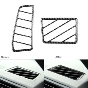 2Pcs For Dodge Challenger 2008-14 Carbon Fiber Interior Dash Side Air Vent Cover - Picture 1 of 10