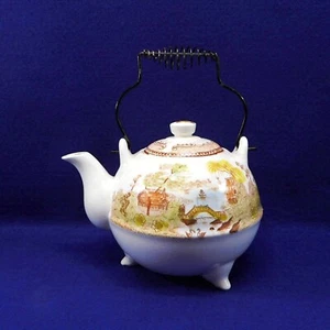 Vintage Chinoiserie Teekanne Oriental Gardens von Brown & Ritchie Asiatische Landschaft - Bild 1 von 12