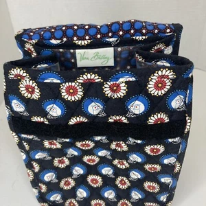 Vera Bradley Night Owl Pattern Out to Lunch Bag Floral Paisley Navy Blue - Picture 1 of 6