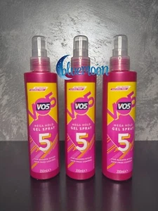 3 x VO5 MEGA HOLD Gel Spray 200ML 24 Hour Frizz Control - Picture 1 of 1