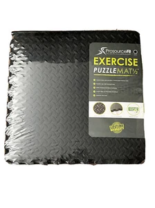 ProSource Puzzle Exercise Mat, EVA Foam Interlocking Tiles, Grey - Picture 1 of 2