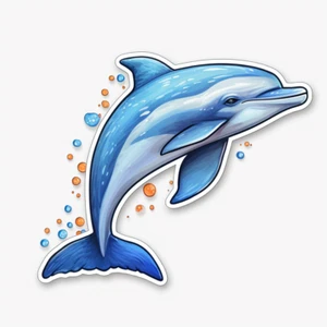 Riesiger XXXL Autoaufkleber Sticker Niedlicher Delfin Aufkleber - Bild 1 von 1