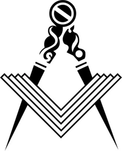 Entered Apprentice Masonic 1 Color Window Wall Vinyl Decal Sticker Printed - Picture 1 of 5