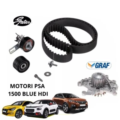 KIT DISTRIBUZIONE + POMPA ACQUA  C3 III 208 2008 3008 CORSA F MOKKA 1.5 BLUE HDI - Immagine 1 di 4