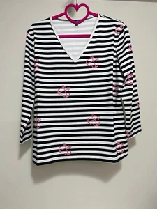 Melly M Women’s Blouse Stripped XL. - Picture 1 of 19