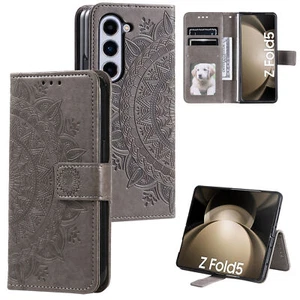 Hot Luxus Stand Totem Leder Karten Brieftasche Hülle für Samsung Galaxy Z Fold 4 5 - Bild 1 von 20