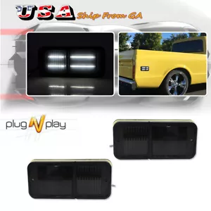 For 1968-1972 Chevy GMC Truck Standard Smoked White LED Side Marker Lights 2PCS - Picture 1 of 10